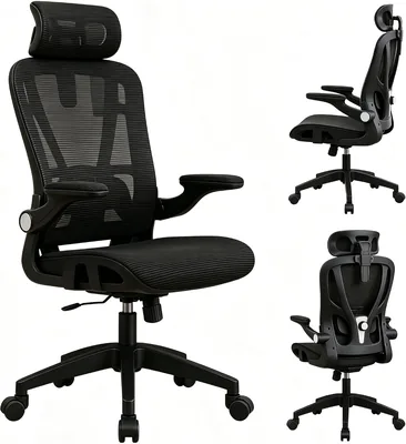 Ergonomic Mesh Office Chair 330 lbs, Black Computer Chair, 7% Off