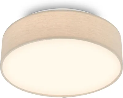 Briloner - Lampada da soffitto con lampadine LED e parafulio in stoffa, 16W e 1800lm, Luce calda bianca, per camera da letto