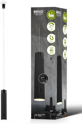 Briloner - Luce a Soffitto a Batteria LED Regolabile in Altezza con Sensore di Movimento Dimmabile, Colore Caldo Bianco