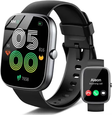 Smartwatch Men Women mit Bluetooth-Anrufen, 1,91 Zoll HD-Touchscreen Smart Watch, Herzfrequenzüberwachung Schlafmonitor SpO2 Pedometer Uhr
