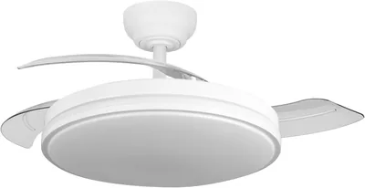 YATEK Rubia Ventilatore da Soffitto con LED 60 W, Bianco, Pale Retrattili, Motore DC Silenzioso, 6980 Lumen, 6 Velocità, Telecomando - Best Deal