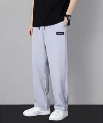 Men's Polyester Sport Trousers - Black Quick-Dry Loose Fit Best Deal