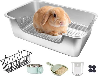 Tehoao Stainless Steel Rabbit Litter Box Best Deal