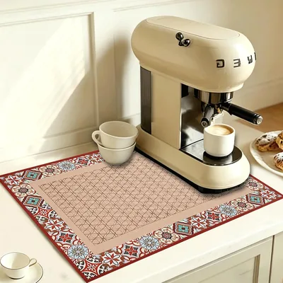 Dish Drying Mat with Pattern Design for Kitchen Counter