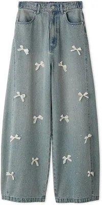 SNIDEL SWFP264083 Women's Ribbon Bijou Wide Pants
