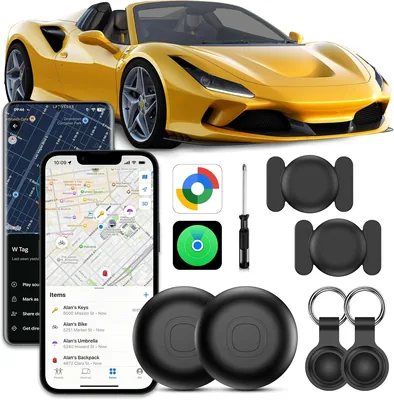 Localizador GPS para Coche sin Suscripción, Localizador Bluetooth Compatible con iOS y Android, Funda Protectora