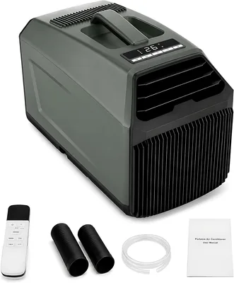 Lill portabil AC, kampeerkylskape - 4500/5100 BTU Dubbel slut, 330W Energiesparande, 36dB Tyst, Dubbel Rotor Kompress
