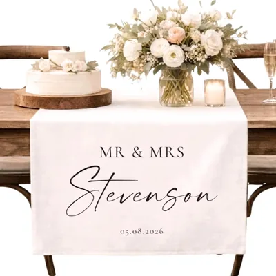 Mr & Mrs Canvas Banner - 56% Off Wedding Table Sign