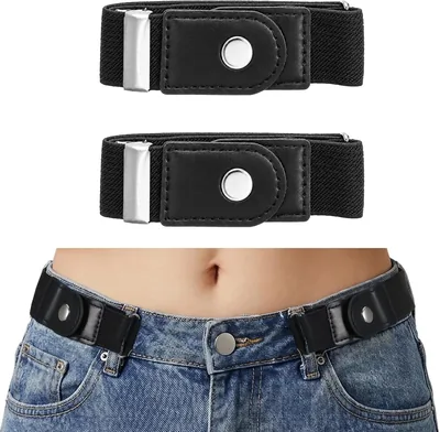 Ouligay 2 Stykar Belter Utan Buckle för Himla och Hon, Elastic Komfortabel och Lätt att Använda - Best Deal