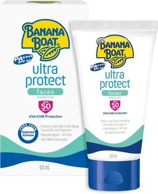 Banana Boat Ultra Protect Faces SPF50 PA++++ Sunscreen, Oil-Free & Aloe Vera