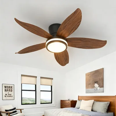 Ventilateur de plafond Modern Fachae 65/88 cm, LED et télécommande, moteur DC silencieux, 6 vitesses