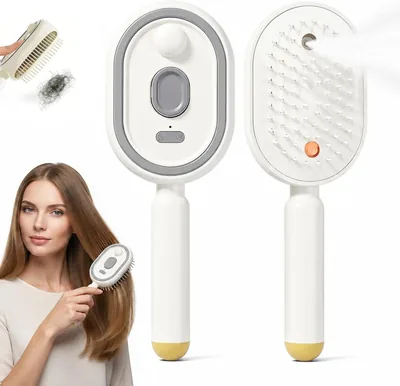 Brosse à Cheveux Steam Électrique, Brosse Lisse Rechargeable 2026 avec Peigne Détangleur, Spray d'Eau pour Cheveux Longs - Meilleure Offre