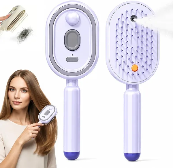 Brosse à Cheveux Réchargeable 2026 avec Peigne Détangleur, Broche à Vapeur Électrique pour Cheveux Longs - Meilleure Offre