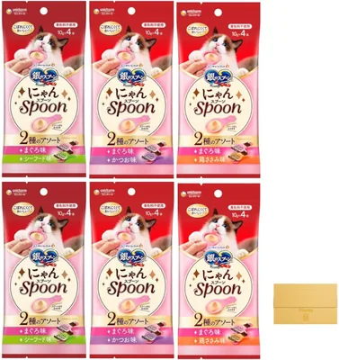 銀のスプーン にゃんスプーン 2種アソート 3種×2袋（合計6袋・24本）キャットフード 猫 おやつ Pikotta - 75%オフ