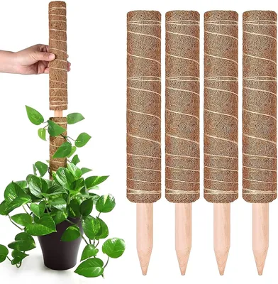 Supporti per Piante YKTOZU, 4 Pezzi, Bastoncini per Mosso Pieghevoli, Supporti per Salite, per Casa, Giardino e Balcone