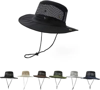 Mesh Sun Hat Men Women Lightweight Foldable Brim Hiking Bucket Hat Best Deal