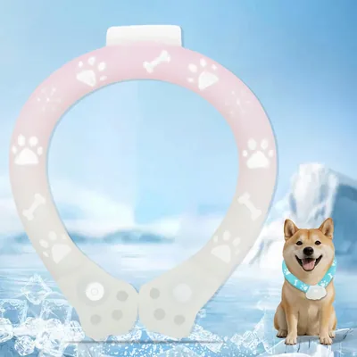 ペアドゥオ 犬用クールネック、猫パウボタン付き、滑落防止設計、軽量タイプ