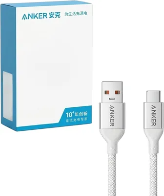 كابل شحن أنكر A8050 USB-A إلى USB-C سريع الشحن 1.8 متر منسوج من النايلون متين لنقل البيانات متوافق مع هواوي هواتف ذكية