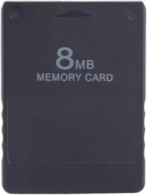 8MB मेमोरी कार्ड प्लेस्टेशन 2 के लिए, काला, रियल मेमोरी एक सिंगल कार्ड
