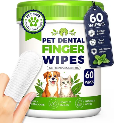 Pet Dental Wipes for Dogs & Cats - Plaque Removal Best Deal