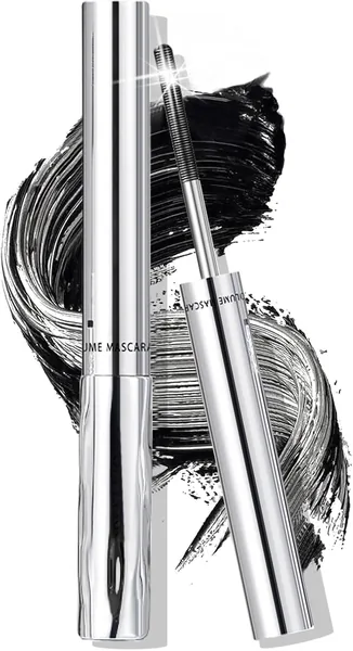 Iron Eye Mascara, waschbare Metall-Wimpernmaske - Schwarz wasserdicht 3D Krümmungsverstärker, langanhaltend volumisierend & klumpfrei