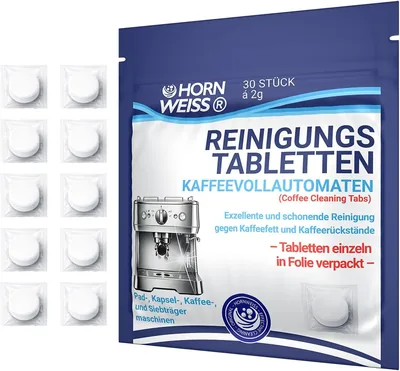 30 stk Rengningstableter för automatiska kaffeautomater - Individuell pakterade rengningspadlar för kaffeeolja, gränslag