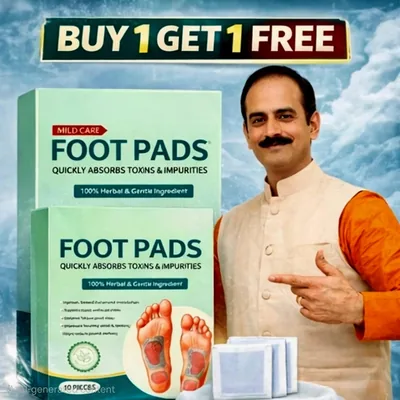 80% ऑफ़ पर Detox फुट पैचेज (पैक ऑफ 2) - वजन घटाना और टॉक्सिन हटाने के लिए नेचुरल जिंजर हर्बल फुट पैड