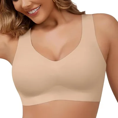 Women's Seamless Cami Bras - Built-in Support & Wireless Push Up Bra