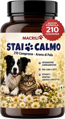 MACRILI Calmante Cane e Gatto 210 Compresse Aroma Pollo | Miglior Affare