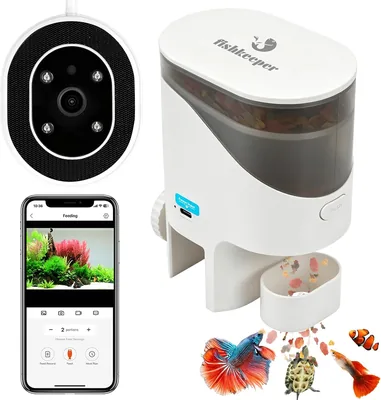 Fishkeeper Automatic Fish Feeder for Aquarium Flakes