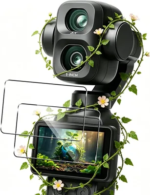 AQXNG 対応 DJI OSMO ポケット用 4P 保護フィルム（2枚セット） ガラスフィルム 画面保護カバー 日本製