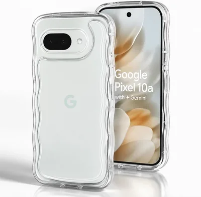 Google Pixel 10A用クリアウェーブケース 肩掛け可能 軽量 衝撃吸収 韓国デザイン 20%オフ