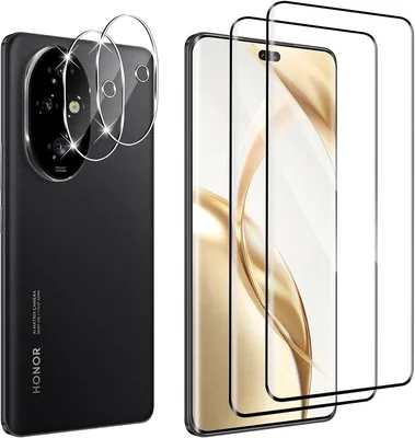 Proteggi Schermo Holilo in Vetro Temperato + Film per Fotocamera Honor 200 Pro 2 - 2 Pezzi, 9H Anti-Graffi Anti-Impronte Digitali - Best Deal