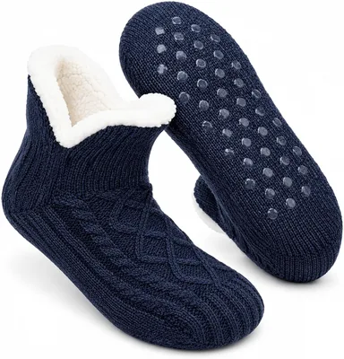 TrrtDo Men's Fuzzy Fleece Slipper Socks Best Deal