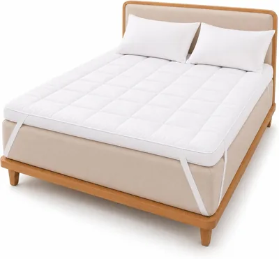 Skymount Home Ultra Soft Mattress Topper, White, 180x200+7cm, 600 GSM Microfiber, Elastic Bands