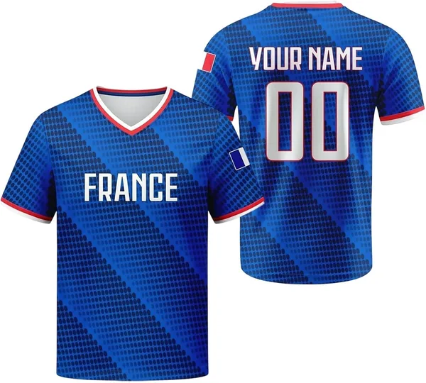 Maillot de football personnalisé - Enfant/Adulte 2026 - Ensemble maillot et short domicile/extérieur avec nom et numéro
