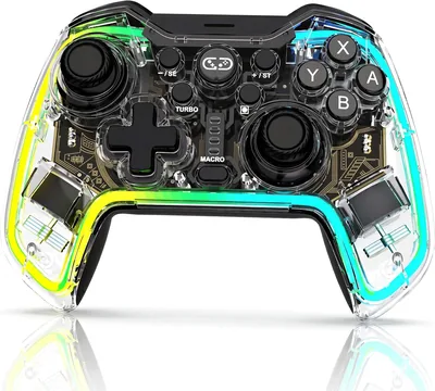 Saitake Hall Effect Wireless Controller for Nintendo Switch 2, PC, Android - RGB Lighting, Bluetooth 5.0