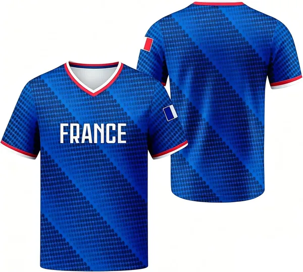 Maillot de football personnalisé - Équipe Jersey avec nom et numéro pour garçon/homme, S-XL