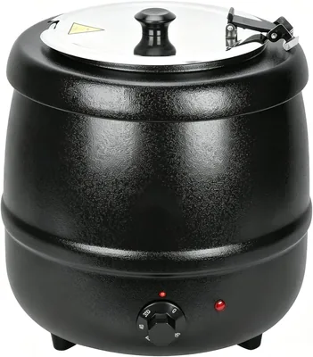 10L Soup Warmer Commercial Kettle Stainless Steel Hinged Lid Best Deal