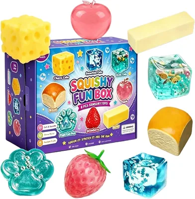 8 st squishy mysterium rolig låda - Best Deal