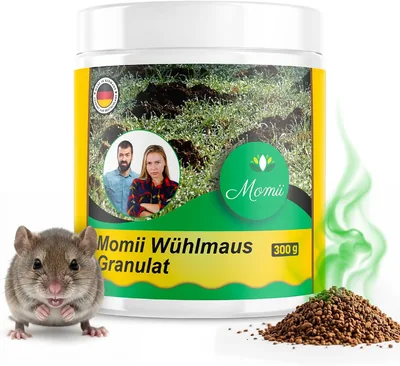 Momiie Vollsche Schrot 300 g - Effektiver Vole-Abwehrmittel mit Sofort- und Langzeitwirkung - Toxinfreie Alternative zu Vogelfeuer