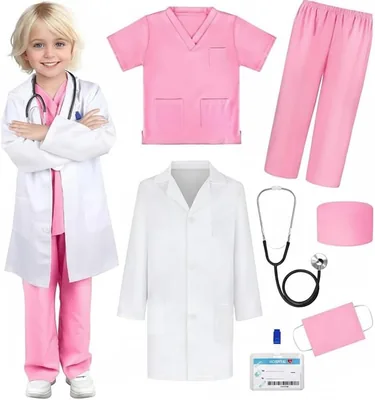 Doctor Costume Set - 7 Piece Kids Medical Cosplay Lab Coat Best Deal