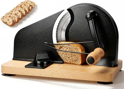 Manual Bread Slicer - Adjustable Black