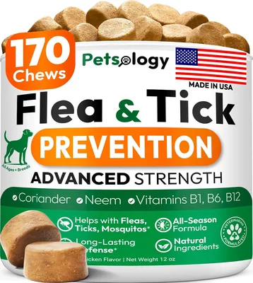 Natural Dog Flea & Tick Pills - 170 Soft Chews - Best Deal