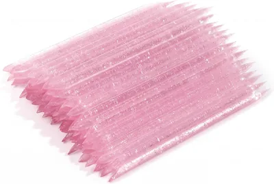 Cuticle Pusher Nail File Pack of 100 - Double Sided Manicure Sticks Best Deal