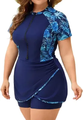 SEAUR Plus Size Swimsuits Modest Rashguard Swimwear Set, Best Deal