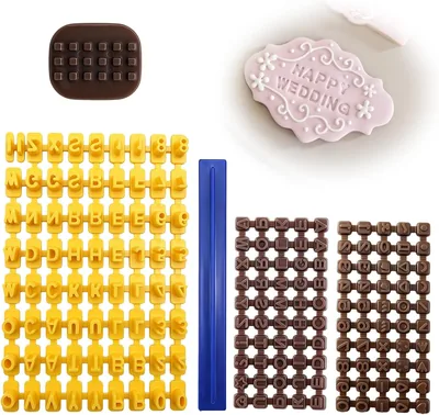 Letter Stamps for Clay & Baking - 5 Pack Alphabet Number Cookie Stamp Best Deal