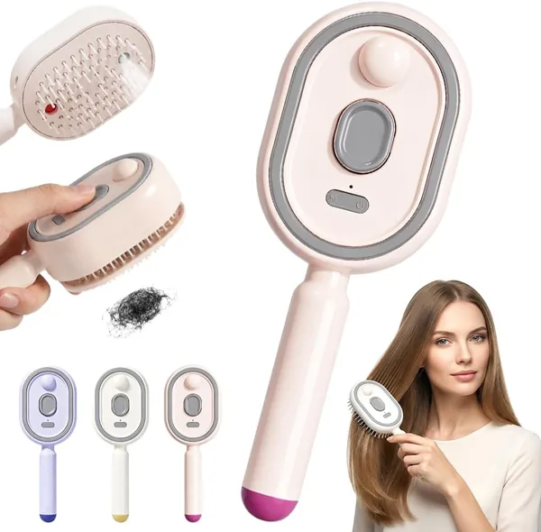 Brosse à cheveux vapeur électrique 2026, nouvelle peigne masseur, brosse à scalp avec lisse-cheveux vapeur, brosse anti-emmêlement à vapeur