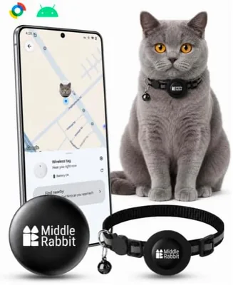 Suivi GPS pour chat avec collier inclus - Compatible Google Find Hub - Bluetooth Localisateur - Meilleure Offre