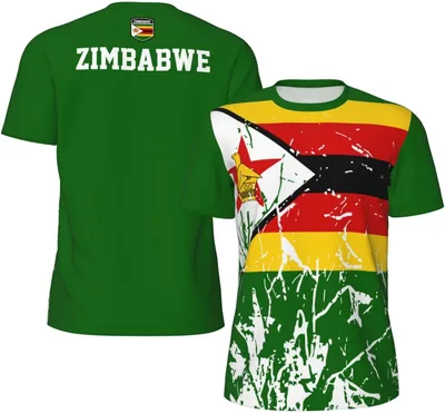 Zimbabwe Flag Mesh T-Shirt Jerseys - Running Sports